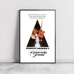 Cartaz do filme Laranja Mecânica, decoração para casa, arte de parede em tela, presente personalizado, pôster personalizado, impressão de arte de parede