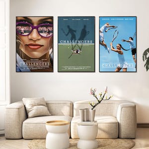 Challengers Movie Poster, Home Decor, Canvas Wall Art, Personalized gift, Custom Poster, Wall Art Print