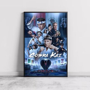 Cobra Kai Film Poster, Wohnkultur, Leinwand Wandkunst, personalisiertes Geschenk, individuelles Poster, Wand Kunst Druck
