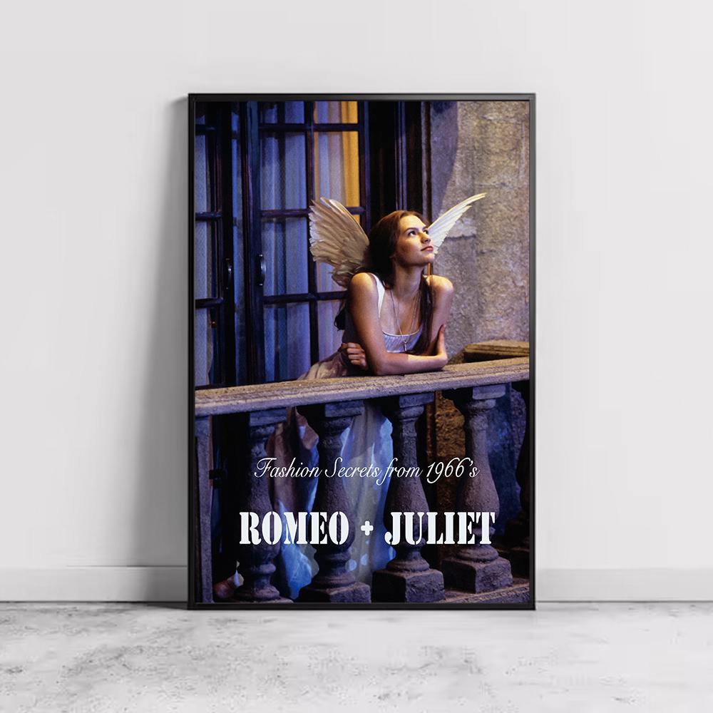 Romeo + Juliet Movie Poster, Home Decor, Canvas Wall Art, Personalized gift, Custom Poster, Wall Art Print