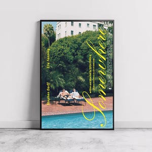 Pôster do filme Somewhere, decoração para casa, arte de parede em tela, presente personalizado, pôster personalizado, impressão de arte de parede