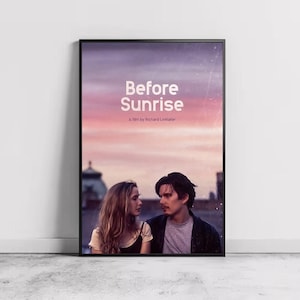 Pôster do filme Antes do Amanhecer, decoração para casa, arte em tela, presente personalizado, pôster personalizado, impressão de arte em parede