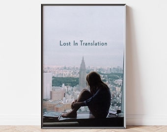 Lost in Translation Movie Poster, Home Decor, Canvas Wall Art, Personalized gift, Custom Poster, Wall Art Print