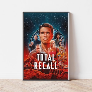 Total Recall Movie Poster, Home Decor, Canvas Wall Art, Personalized gift, Custom Poster, Wall Art Print