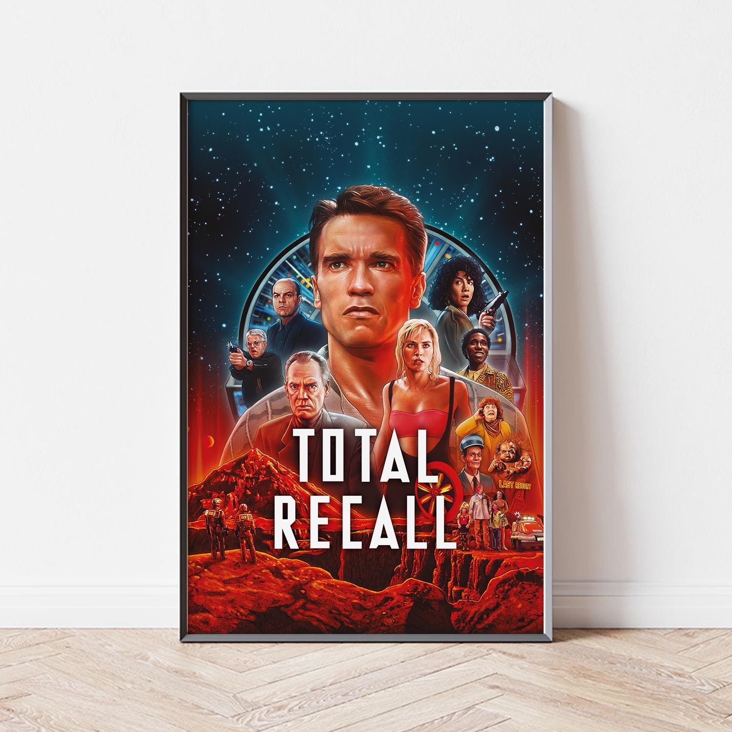 Total Recall Movie Poster, Home Decor, Canvas Wall Art, Personalized gift, Custom Poster, Wall Art Print