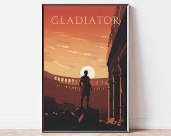 Gladiator Movie Poster, Home Decor, Canvas Wall Art, Personalized gift, Custom Poster, Wall Art Print