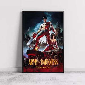 Army of Darkness Movie Poster, Home Decor, Canvas Wall Art, Personalized gift, Custom Poster, Wall Art Print