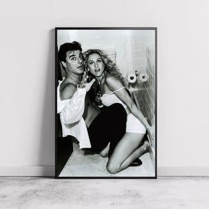 Carrie and Mr Big Poster, Wohnkultur, Leinwand, Wandkunst, personalisiertes Geschenk, individuelles Poster, Wandkunst