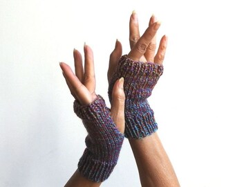 Fingerless Gloves - Hand Knit Gloves - Wool Gloves - Wrist Warmers - Winter Gloves - Gloves - Mittens - Gift - New York Fashion Gloves #225