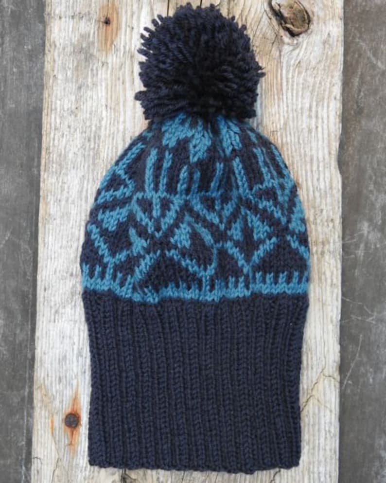 Winter Hat with Pompom New York Fashion Hat Hand Knit Hat Great Gift for Christmas Hand Made in New York Nordic Hat Wool Hat