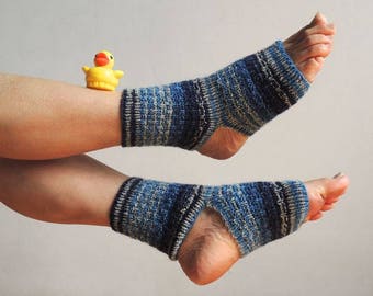 Yoga Socks - Hand Knit - Wool - Athletic Socks - Dance Socks - Pedicure Socks - Slipper Socks - Toeless Socks - Ankle Warmers - Fashion