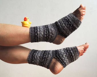 Yoga Socks - Hand Knit - Wool - Athletic Socks - Dance Socks - Pedicure Socks - Slipper Socks - Toeless Socks - Ankle Warmers - NY Fashion