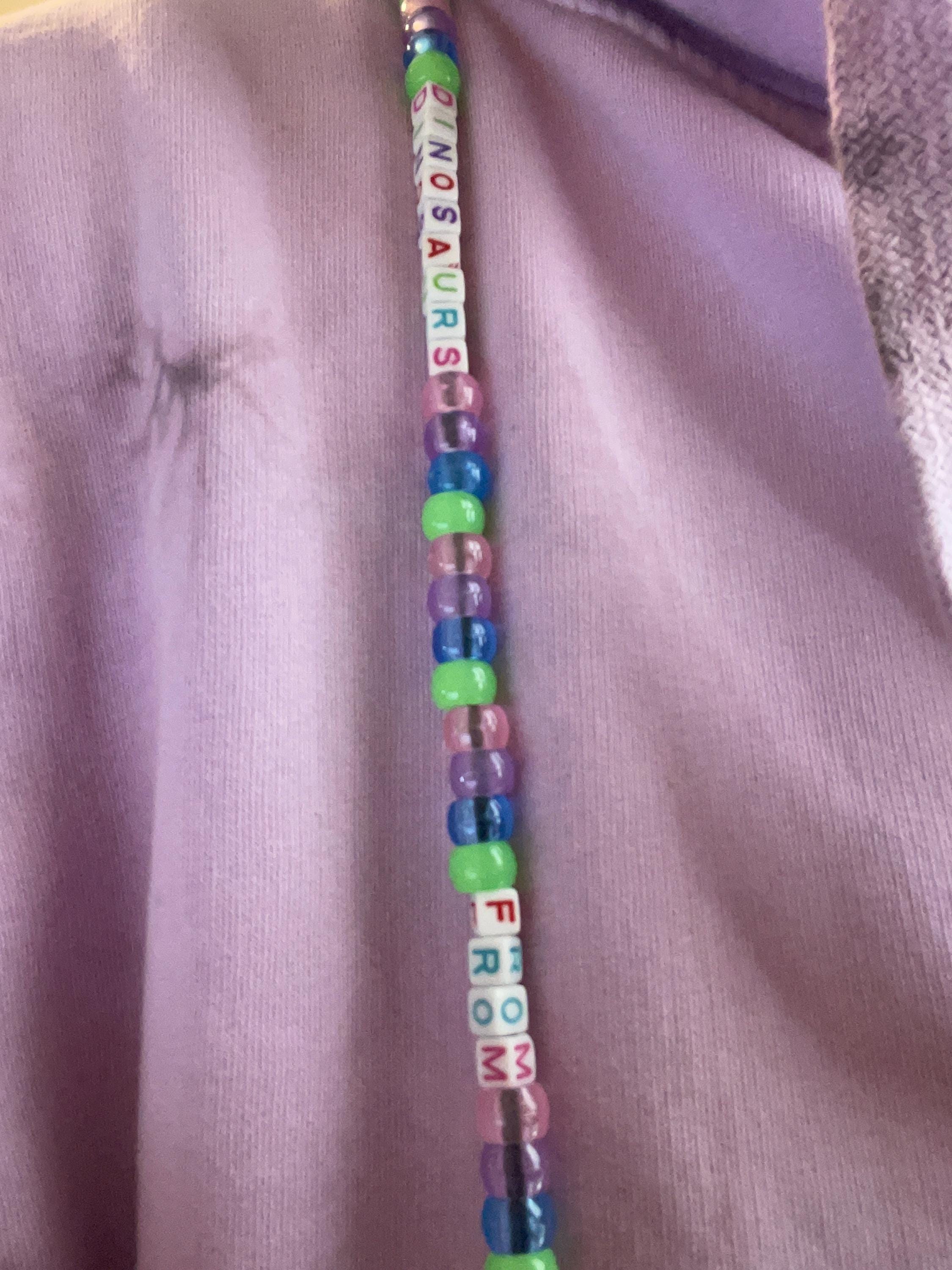 Dinosaur Perler Necklace “dinosaurs From Outer Space” Excision ATLIENS ...