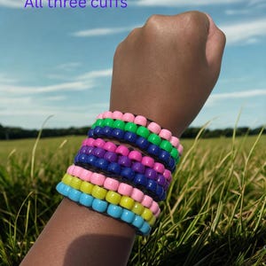 Rainbow Pride Kandi cuff Trading Bracelet Rave Accessories Rave Essentials