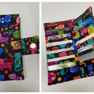 Credit Card Holder, gift card holder, card organizer, gift card wallet, credit card holder, Card wallet, Womens Wallet, Kitties