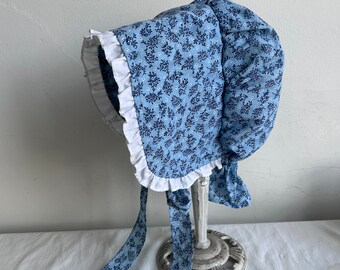 Vintage Calico Pioneer Prairie Girl Sun Bonnet Reenactment