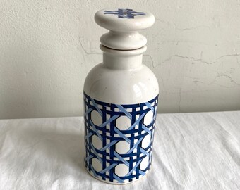 Vintage Estée Lauder Porcelain Perfume Decanter Bottle Lattice design