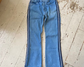 1990s Express Bleus Racer Side Stripes Jeans