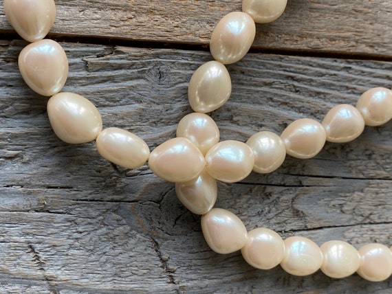 Trifari Baroque Pearls Necklace Faux Fresh Water … - image 4