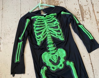 vintage Easter unlimited Green Skeleton Halloween Costume One Size Fits Most
