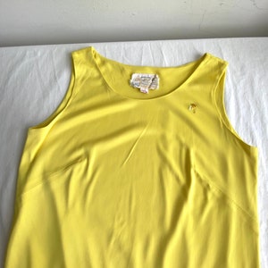 1960s Womens Activewear Arnold Palmer Yellow Nylon Golf Tank Top 11/12 image 4