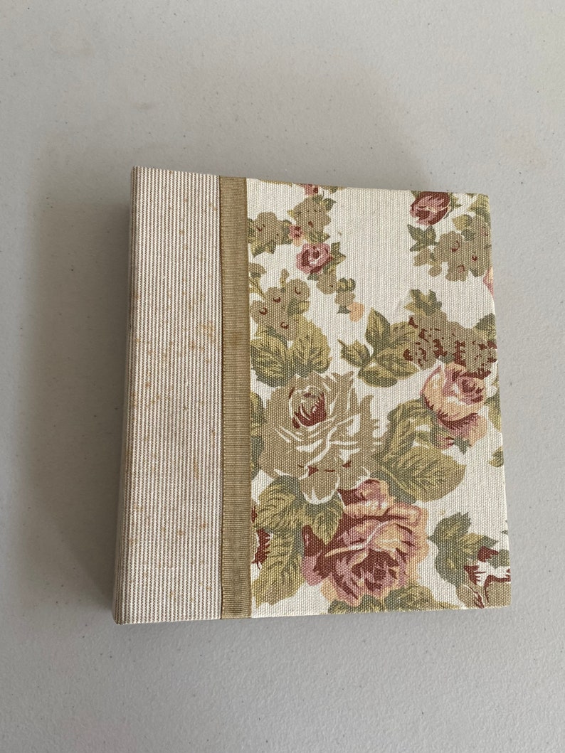 Vintage Hallmark Stories Address Phone Book Ring Binder Rose Fabric Covered A5450 NOS image 6