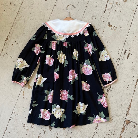 1990s Rare Editions Floral Print Girl’s Dress Wit… - image 10