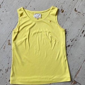 1960s Womens Activewear Arnold Palmer Yellow Nylon Golf Tank Top 11/12 image 5