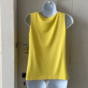 1960s Womens Activewear Arnold Palmer Yellow Nylon Golf Tank Top 11/12 image 3