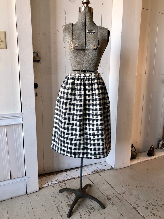 1970s 1980s Vintage EVAN PICONE Houndstooth Wool S