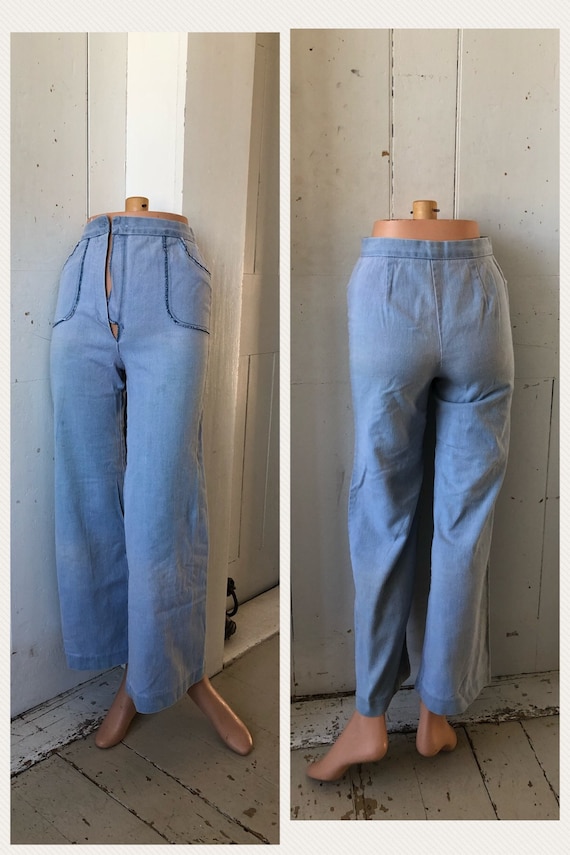 1970s Authentic Jeans  Bellbottoms Retro High Wais