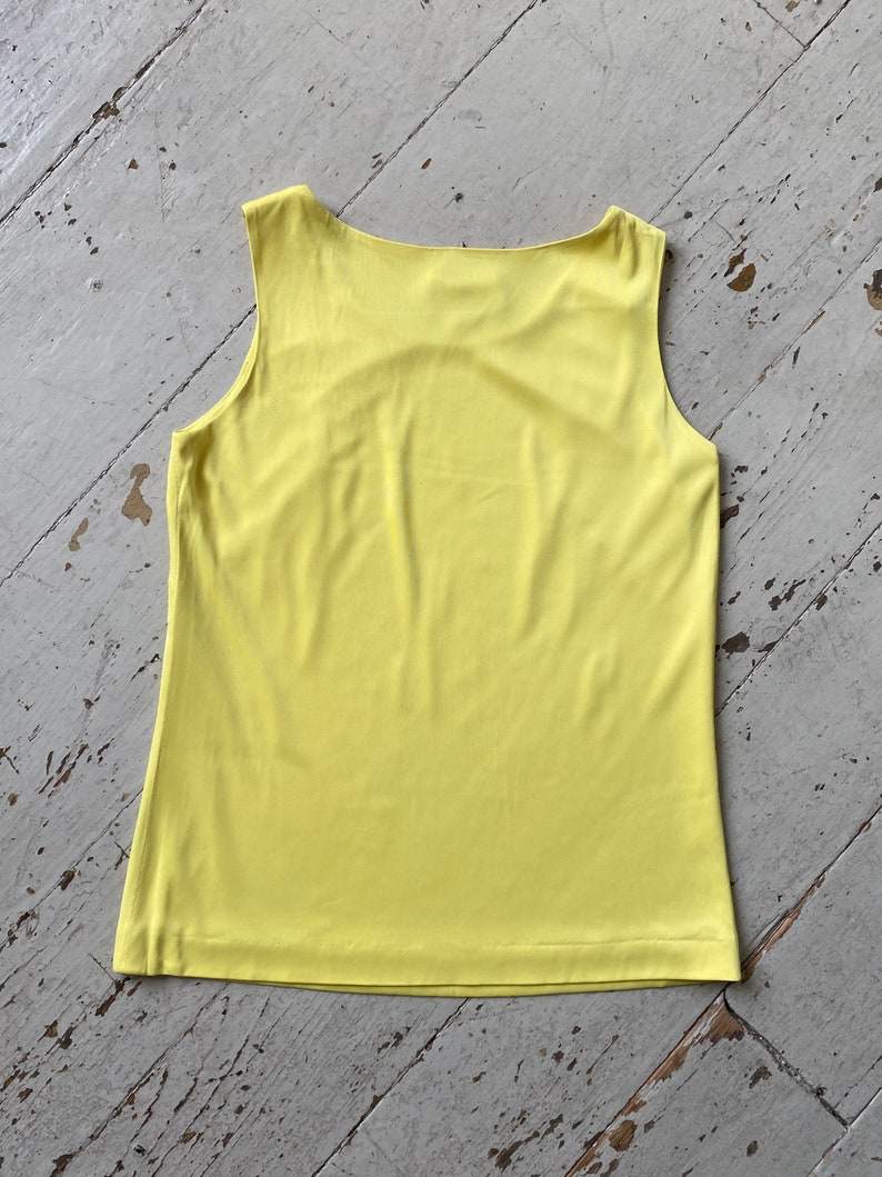 1960s Womens Activewear Arnold Palmer Yellow Nylon Golf Tank Top 11/12 image 8