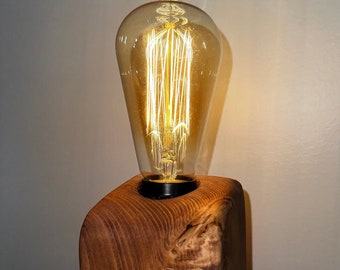 Wooden Table Lamp , Desk Lamp , Table Lighting , Wood Desk Lamp , Table Lamp , Desk Lighting , Office Table Lamp, Nightstand lamp