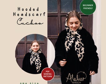 Patrón de costura en PDF para pañuelo con capucha "Cuckoo" de Atelier Ninsch // Scoodie, ideal para principiantes, tamaños A4, A0 y Carta (EE. UU.) // Alemán e inglés