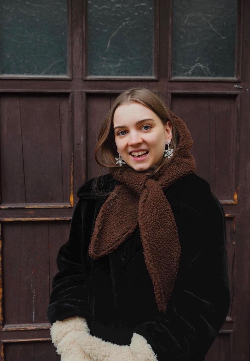 PDF sewing pattern hooded headscarf "cuckoo" Atelier Ninsch // Scoodie, scarf, beginner friendly, A4, A0, US letter size // English & German image 7