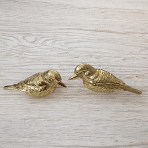 Solid Brass Bird Cabinet Handles & Knobs - Animal Drawer Knob - DIY Wardrobe Closet Pulls - Unique Cabinet Hardware for Home Decor