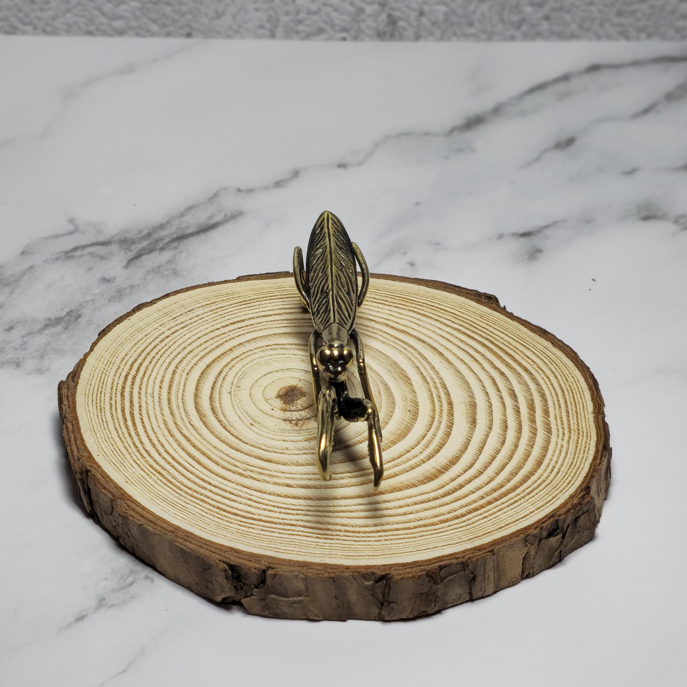 Kupferne Feng Shui Gottesanbeterin – Messing-Statuette Für Garten, Innenhof & Deko, Ca. 2,8 Cm