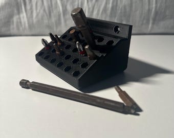 Screw Driver Bit - Hex Bit Storage - Wall mountable - Holds 30 Bits!
