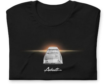 Studebaker Avanti Short-Sleeve Black Cotton T-Shirt