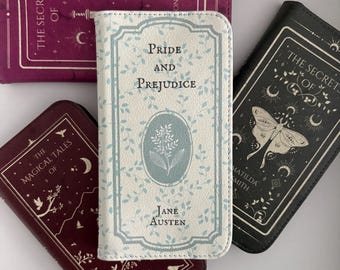 Pride And Prejudice Book Cover Wallet Phone Case Book Lover Gift Jane Austen Gift - iPhone 17 16 15 14 13 12 11 Pro Plus Max Samsung Galaxy