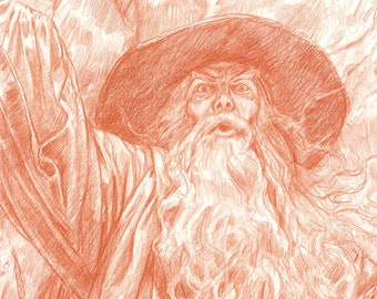 Gandalf's Fire Spell, Original Drawing