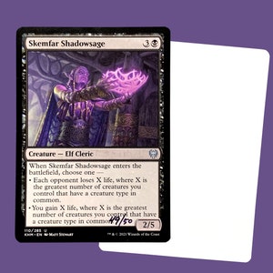 Skemfar Shadowsage signed Artist Proof Card