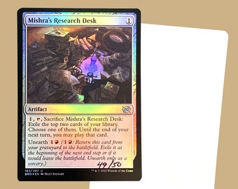 Mishra's Research Desk signed Foil Artist Proof Card