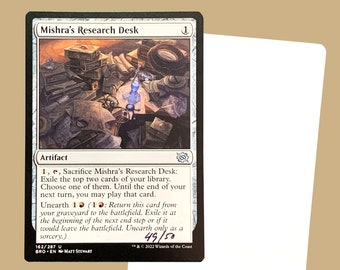 Mishra's Research Desk signed Artist Proof Card