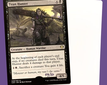 Titan Hunter signed Artist Proof Card