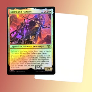 Djeru and Hazoret, signed Foil Artist Proof Card