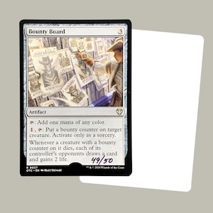 Bounty Board, signed Artist Proof Card