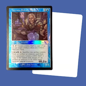 Tawnos, Solemn Survivor, Retro Frame signed Foil Artist Proof Card