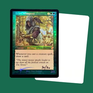 Beast Whisperer (Time Spiral Remastered) carta di prova d'artista firmata Foil
