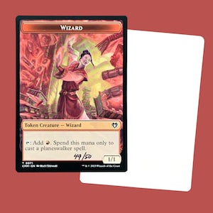 Wizard Token, signed Artist Proof Card